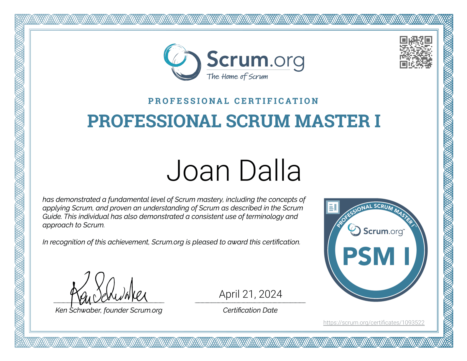 Professional Scrum Master I