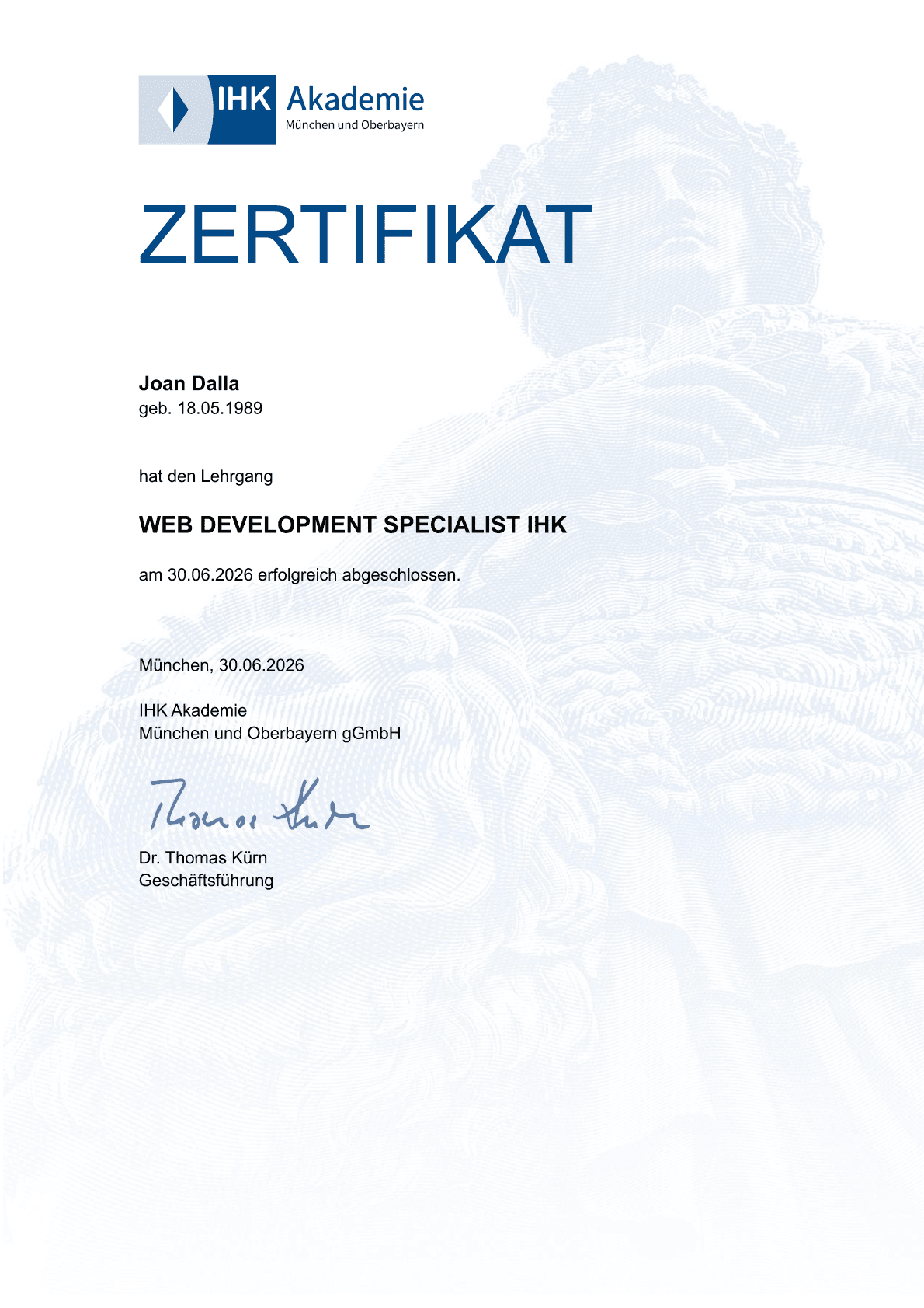Web Development Specialist IHK